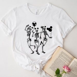 Disney Skeleton Shirt, Skeleton Mickey T-Shirt, Mickey Balloon Shirt